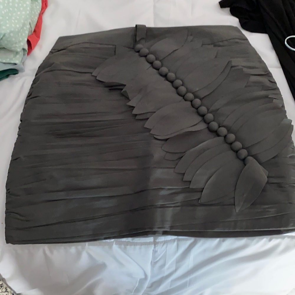 Grey mini skirt , 3 dimensional artistic and unique!